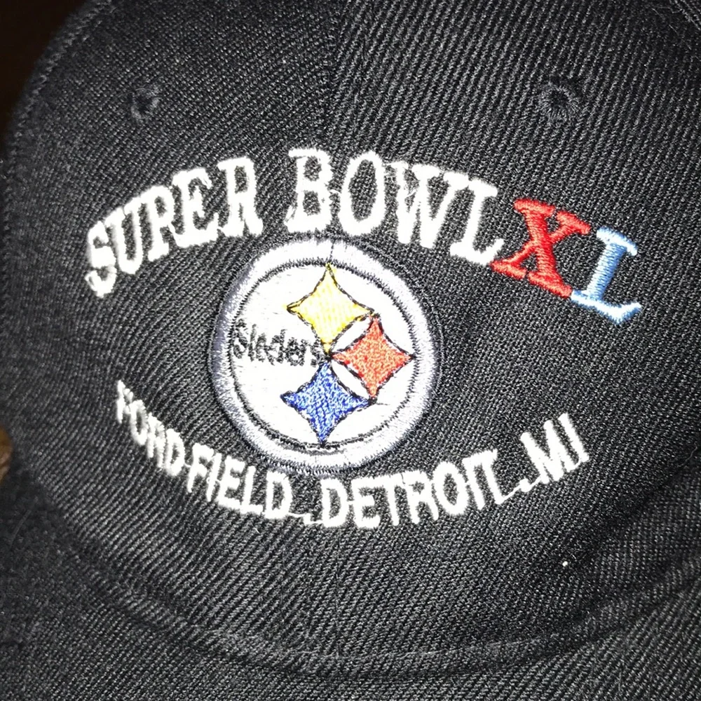 Pittsburgh Steelers Super Bowl XL Embroidered‎ Black Hat